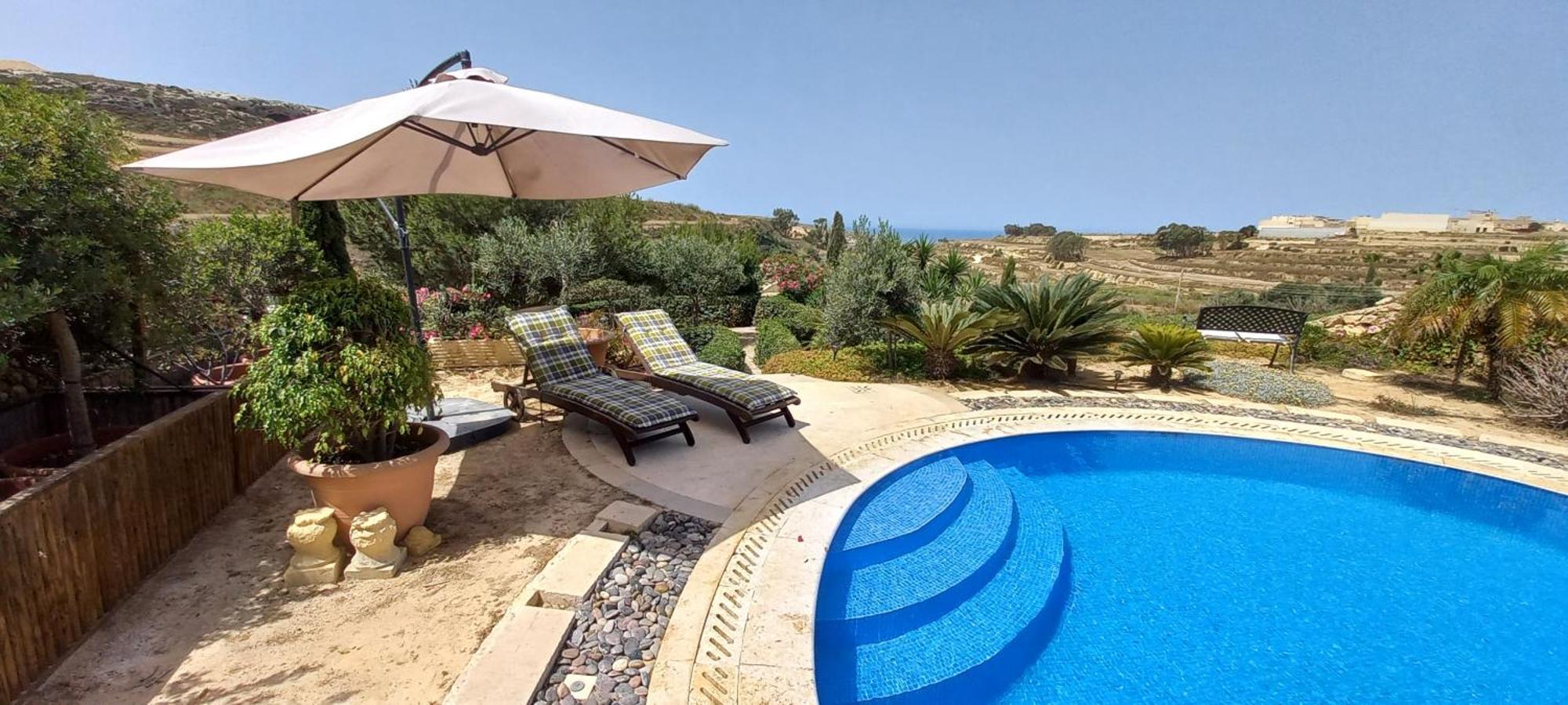 Dar Ta' Xmun - Idyllic Farmhouse With Pool, Garden, Seaview & Sunset 圣劳伦斯 外观 照片